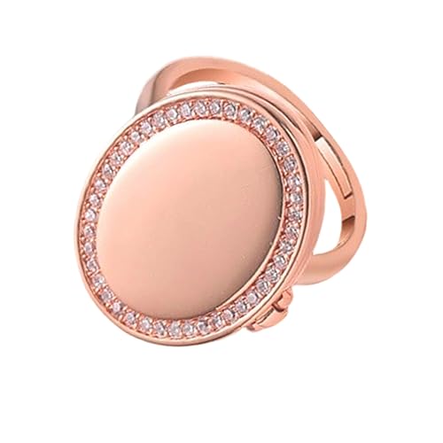 YROHGKPN Anneaux géométriques en cuivre à la mode pour ranger des souvenirs Anneaux d'ouverture réglables en forme de médaillon Unisexe Bijoux à la mode, comme décrit