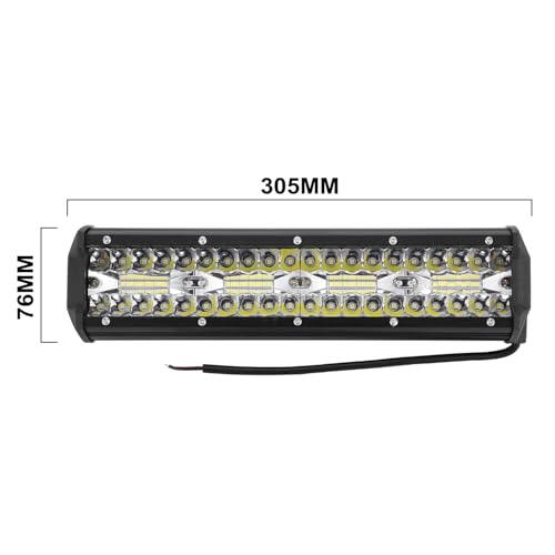 Image of 12Inch ATV LED Light Bar 240W 4800LM Off Road Lightbar for TRX 400EX TRX 250 350 Foreman Rancher YFZ 450 LTZ400 Sportsman Raptor 700 660 Grizzly 660 /600 /450 /350 ATV