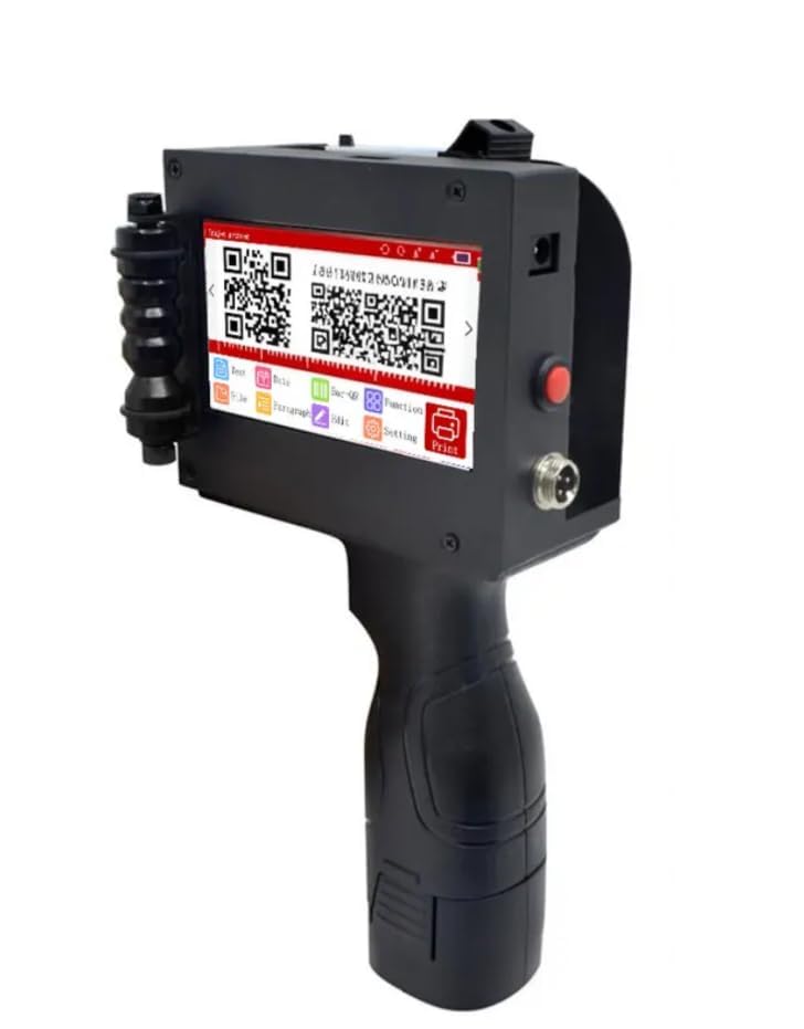 Handheld Inkjet Printer – Portable Date Coder Machine with Touchscreen, Quick-Dry Cartridge, for QR Code, Barcode, Batch & Logo Printing on Wood, Metal, Plastic, Cartons (Black 12.7mm)-picture-15