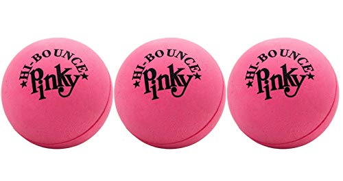 JA-RU Hi-Bounce Pinky Ball (3 Bouncy Balls) Bouncing Balls for Kids. Stress Ball Massage Therapy. Sports Indoor & Outdoor Playground Toy Bulk Party Favor Stocking Stuffers 976-3p