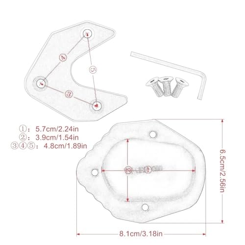 Support latéral pour moto 400GT extension de béquille CNC