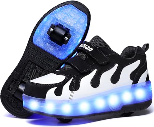 Chaussures de skate à roulettes LED rechargeables, le cadeau idéal pour fille et garçon