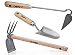 Produktbild VITO Garden - Gartenwerkzeug Set aus Stahl und Holz - 3 Teile - traditionell geschmiedete und robuste Handwerkzeuge für Hobbygärtner und Gartenprofis (Set1)