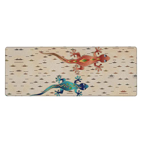 Tapis de souris imperméable Geckos avec bords cousus pour ordinateur portable