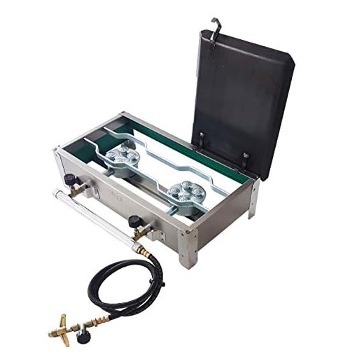 Fogão Fogareiro 2 Boca 1/2 Chapa Inox com Mangueira