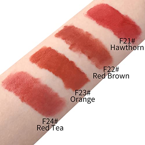 Ice Love Matte Velvet Lip Gloss, Velvet Fog Lip Muddy Texture,Long Lasting,Non-Stick Cup,Waterproof Feminine Lipstick, For Lips And Cheeks. (Orange) #TOP4