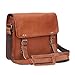 Cuero Genuine Leather iPad/Tablet Bag Messenger Bag Small Briefcase CrossBody Shoulder Bag for Men and Women (Tan Brown, 11