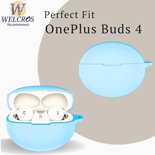 Image of WELCROS Soft Silicone Protective Case Cover for OnePlus Buds 4 (SkyBlue)