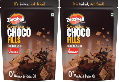Image of Zerobeli No Palm Oil & Maida Free Delicious Choco Fills 400g | Kids Friendly Snack | Multigrain Chocolate Filled Fullfills (Pack of 2)