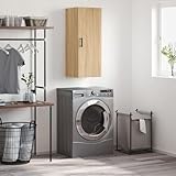 Higsose Aparador Mueble Escobero Estanteria con Puertas Zapatero Giratorio Keter Mueble Almacenaje Dormitorio Juvenil Elegante 34,5x34x90cm Roble Sonoma Madera de Ingeniería