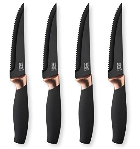 4pcs Brooklyn Copper Bolster Steak Knife Set