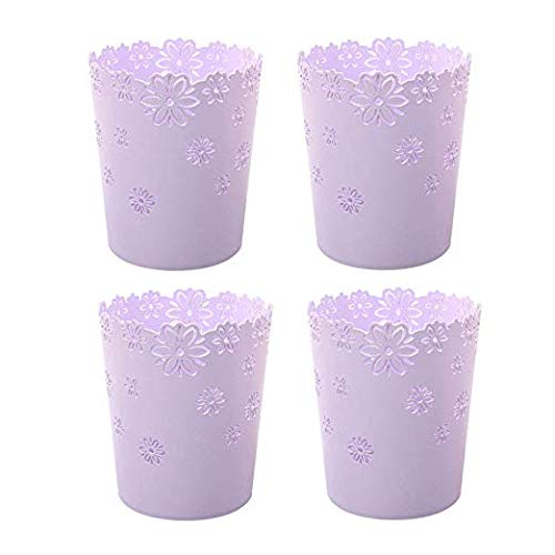 Poubelle salle de bain et cuisine 3,6L - Lot de 4 corbeilles à papier bureau hôtel