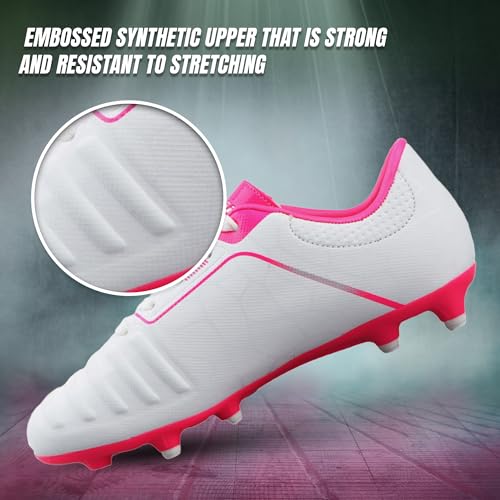 Vizari Firm Ground Soccer Shoes for Kids | Durable Football Shoes for Boys & Girls | Lightweight, Wide & Comfortable Soccer Cleats with Padded Heel, & TPU Outsole for Outdoor Play3