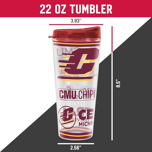 Image of Rico Industries NCAA College Double Wall Mayhem 16oz Or 20oz Tritan Tumbler W Lid