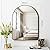 FORBATH Arched Wall Mirror, 30"x40" Bathroom Mirror Wall Mounted Modern Black Aluminum Alloy Frame Decor Large Dresser Mirror for Bedroom Living Room Entryway, Hanging or Leaning Against Wall