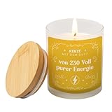 Kerze mit dem Duft von 230 Volt purer Energie - Duftkerze als Geschenk