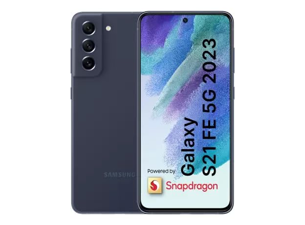 SAMSUNG Galaxy S21 FE 5G with Snapdragon 888 (8GB RAM, 128GB Storage) (Navy)
