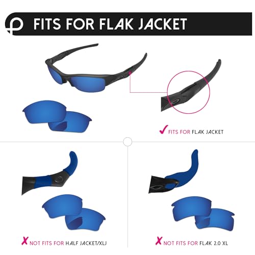 Verres de rechange Oakley Flak Jacket OO9008 ajustement précis 63mm