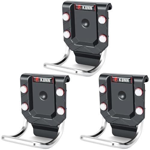 KUNN Tool Belt Hammer Holster (3-Pack), Bulk Set of Quick-Release Loops, Fits 2.7" Belts, Heavy-Duty Aluminum Alloy - for Crews & Contractors
