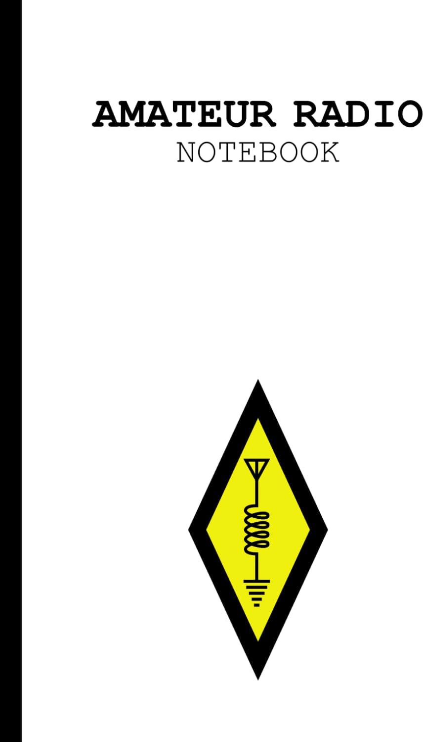 Amateur Radio Notebook: Graph Paper 5x5 | Ham International Amateur Radio Symbol | White and Black Cover