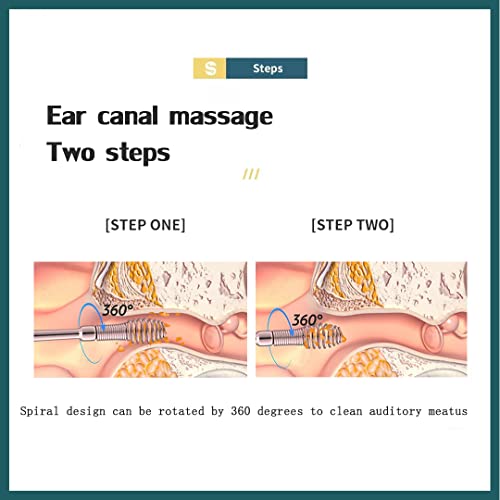 Spring Ear Wax Cleaner Tool Set Ear Cleaner Ear Cleaner Tool Ear Wax Removal Spoon Double Ended With Stainless 360° Spiral Ear Massage Cleaning Tool Ear Cleaner Cleaning Brush And Storage Box Gold #TOP4