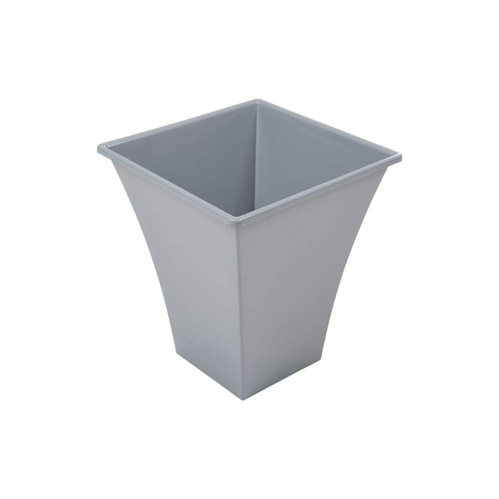 Wham Lightweight Square Metallica Indoor/Outdoor Pot (2 Pots, Silver Square Metallica Pot 23cm)