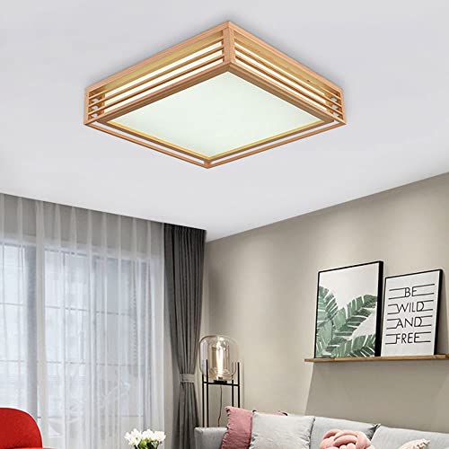Lámpara de techo de madera noble japonesa con iluminación LED de alta gama 5