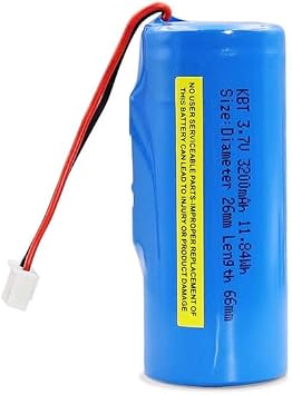 KBT 3.7V Rechargeable Lithium Battery Pack with White JST-XH 2.54/2P Plug, 3200mAh Li-ion RC Battery for Remote Controlled Toys RC Vehicles