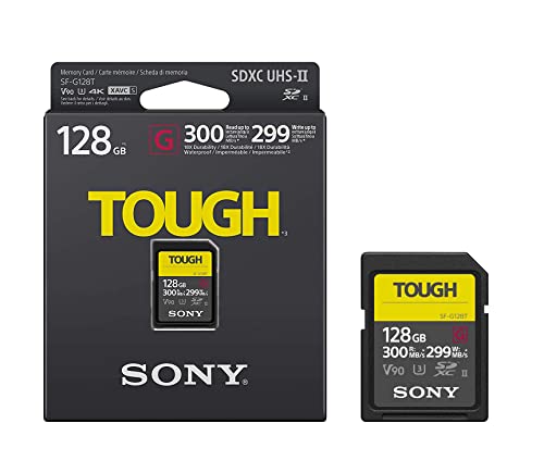 Sony SDXC SF-G Tough Series V90 UHS-II U3 Carte mémoire numérique Lecture 300 Mo/s Écriture 299 Mo/s