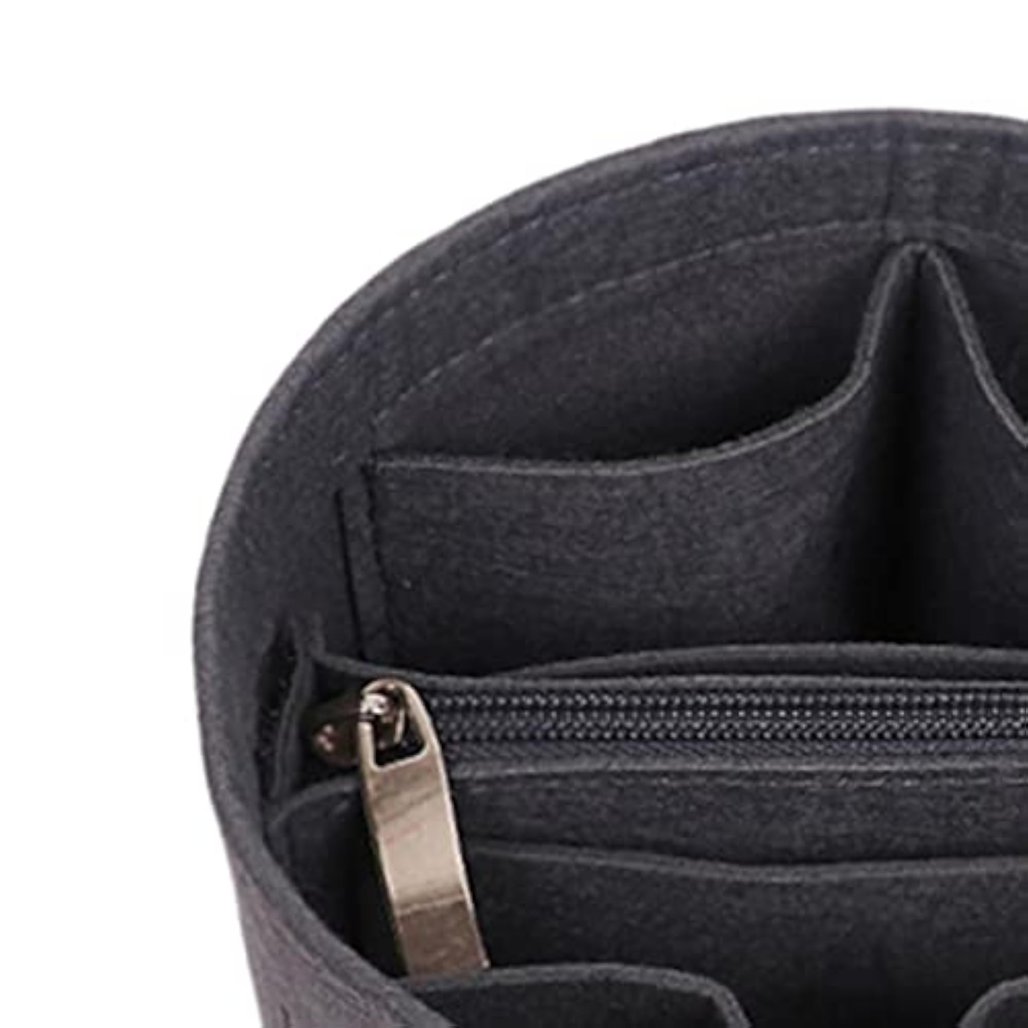 Generic Storage Bag Liner Insert, Bucket Type with Compartments, Gray
