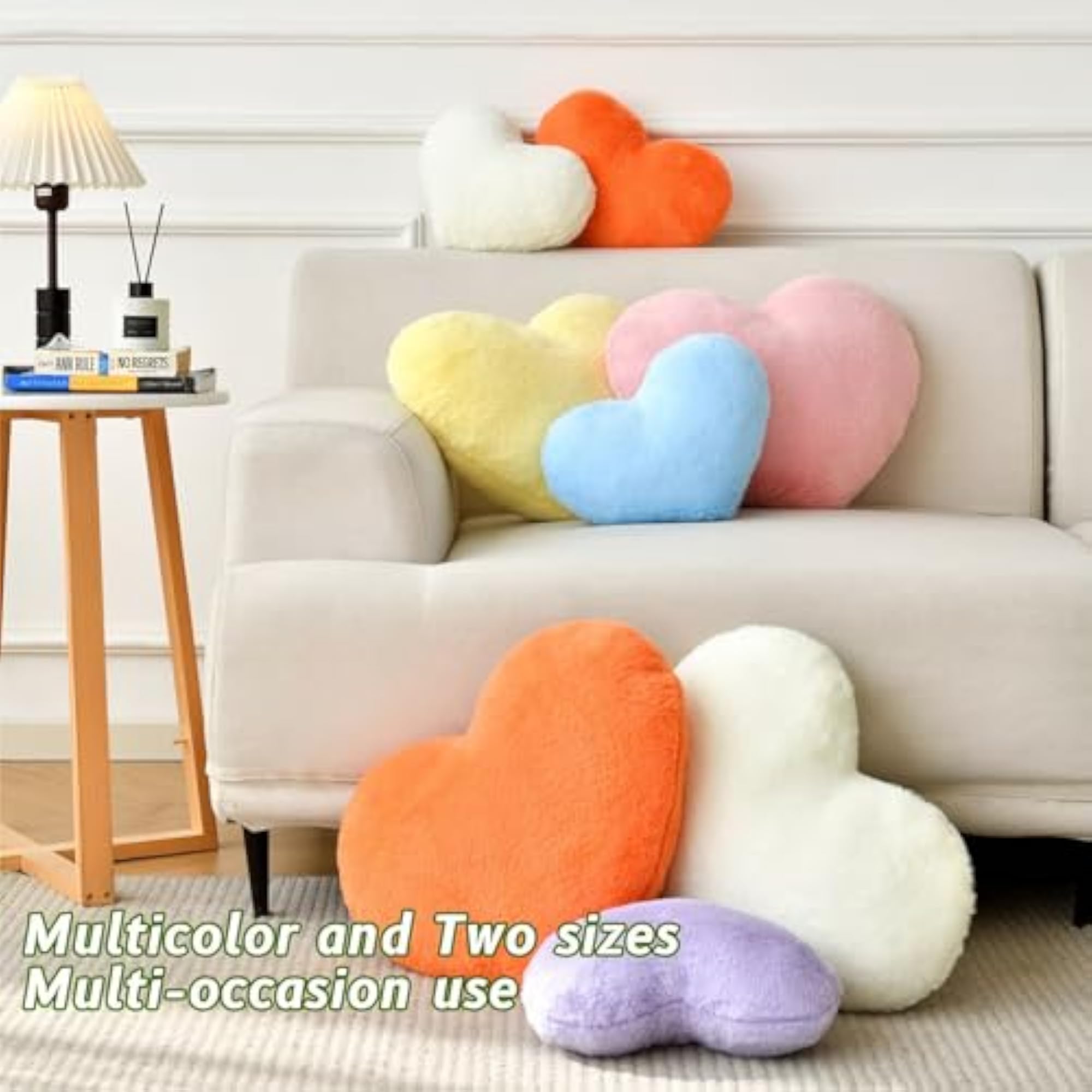 Cute Heart Throw Pillow, Decorative Pillows for Bed