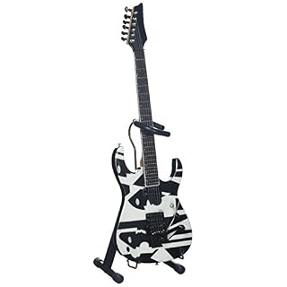 Axe Heaven JP-018 John Petrucci Black and White Picasso Mini Guitar - Les Beatles, Paul McCartney, John Lennon, RIngo Starr, George Harrison