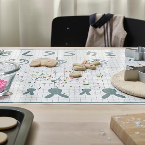 Tapis de cuisson BakTRADITION blanc turquoise bicolore et antidérapant - 7