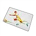 Produktbild LiminiAOS Teen Room Inlet Outdoor Fußmatte Junger Mann spielt Fußball Fußball Athlet Spiel Win Champion Paintbrush Artwork Catch Staub Schnee und Schlamm Multicolor