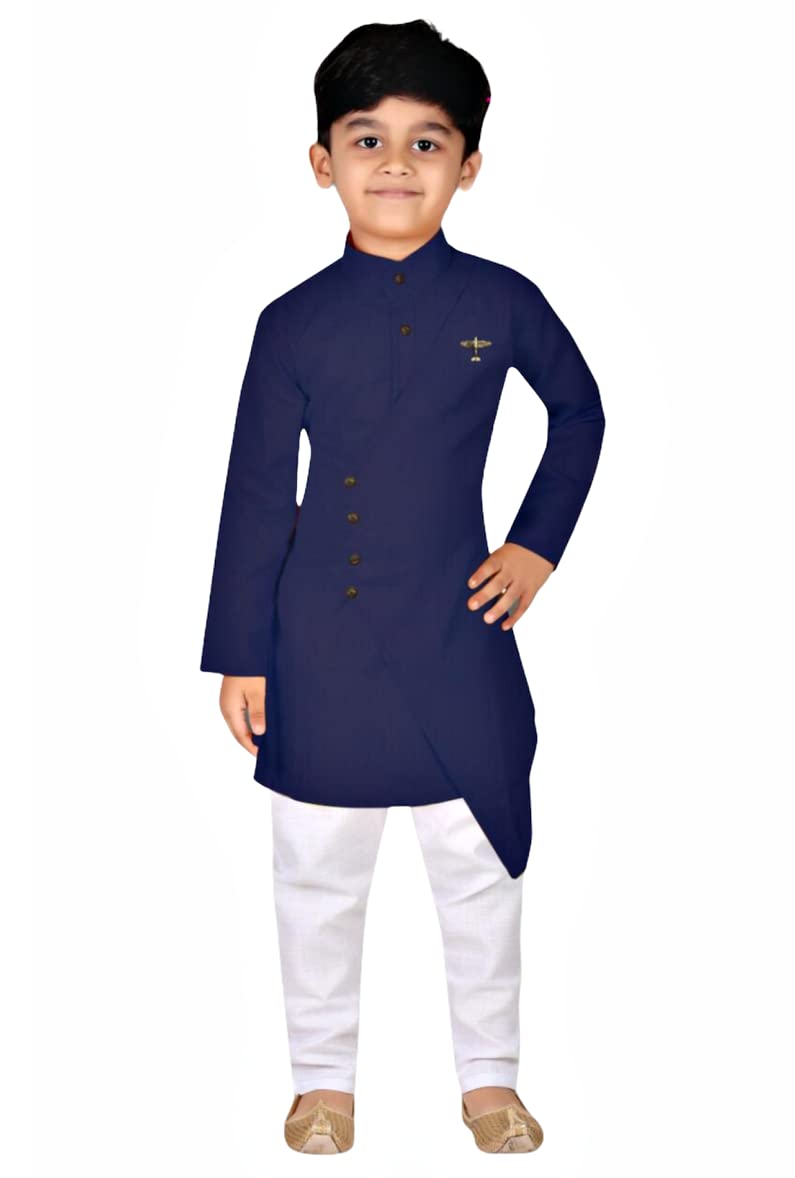 Pohar Creation Boy's Cotton Kurta Pyjama Dress Set