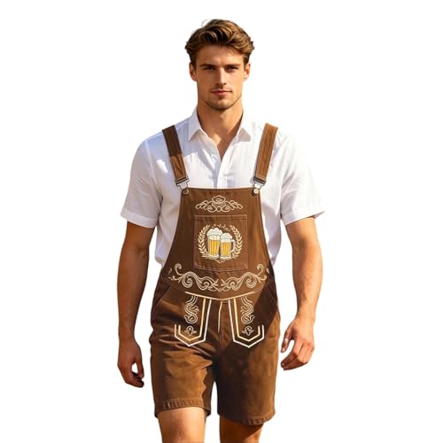Lederhose homme marron pour soirée déguisée bavaroise et carnaval