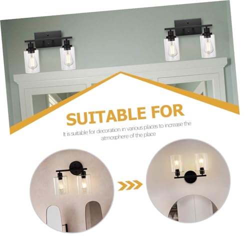 Lámpara para Espejo de Baño de Hierro Negro y Estilo Sencillo 4