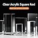 Purzen Clear Acrylic Square Rod Solid Transparent Acrylic Bar for Engineering Models Laboratory Projects Display Structures and Industrial Design,40mmx40mmx80mm
