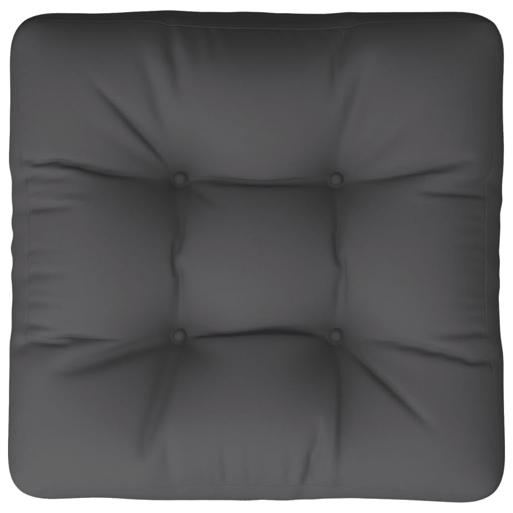 Mangloder Cojín para palés, antracita, 60 x 61,5 x 10 cm, tejido de poliéster, cojín para exterior e interior, antideslizante, con acolchado suave para jardín, terraza, balcón, oficina, comedor
