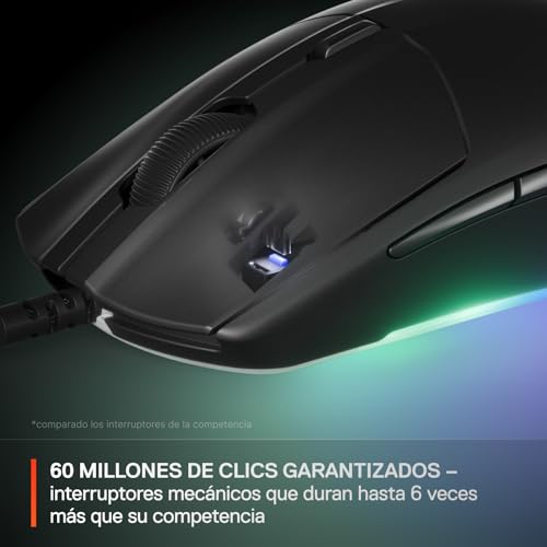 Image of SteelSeries Rival 3 Gen 2 Gaming Mouse - 8500 DPI TrueMove Core Optical Sensor - 60 Million Click Durability - Low Latency - 77g Lightweight - 100% PTFE Feet - RGB - Black