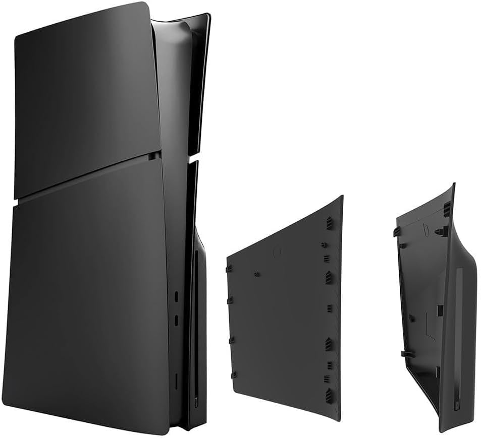 5-Piece Protective Replacement Shell Set for PS5 Pro Console, 3mm Thickness, ABS Casing for Disc and Digital Edition, Compatible with PlayStation 5 Pro Black