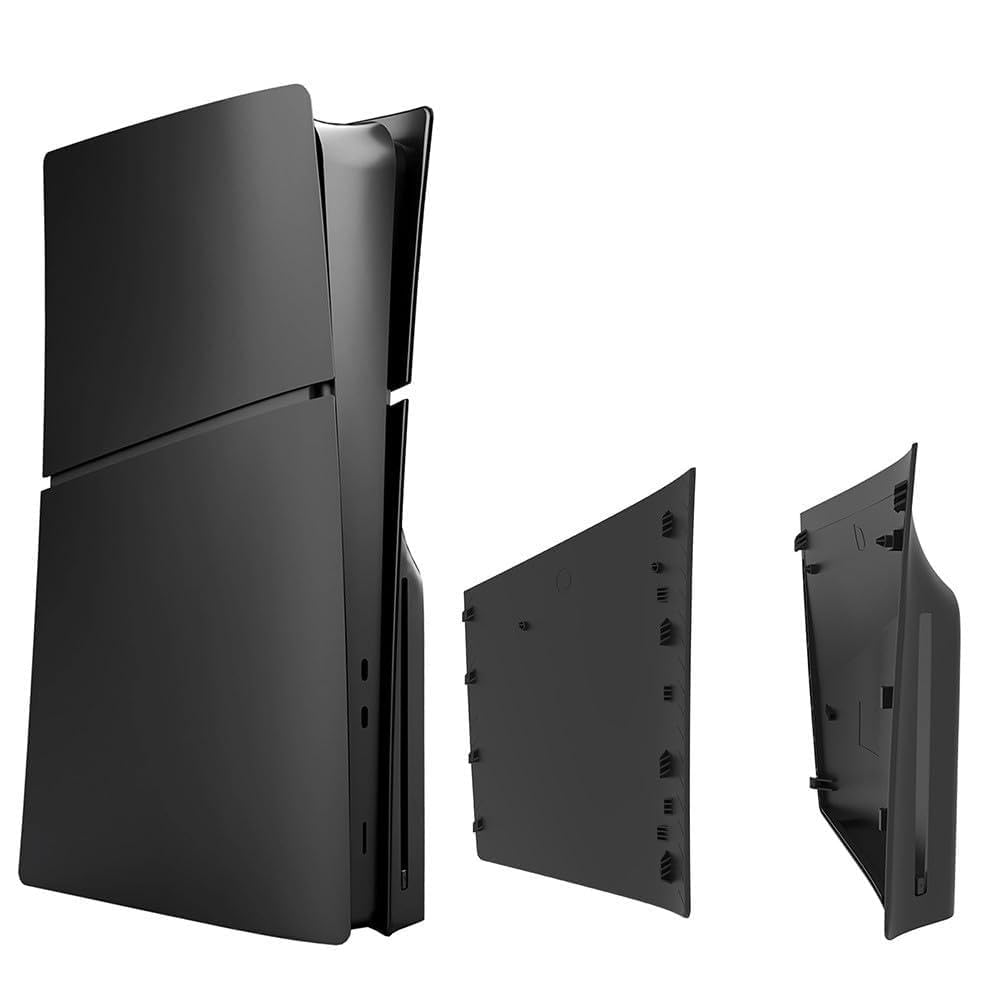 5-Piece Protective Replacement Shell Set for PS5 Pro Console, 3mm Thickness, ABS Casing for Disc and Digital Edition, Compatible with PlayStation 5 Pro Black