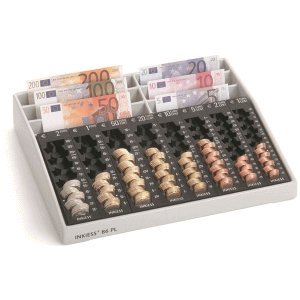 Inkiess Kasse Rekord 86 PL (BxTxH) 35,0x30,5x7,0 cm lichtgrau/schwarz Cover
