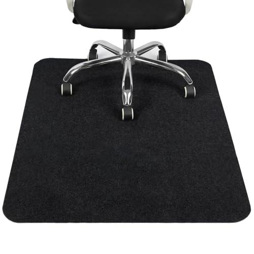 COSYLAND Tapis Chaise de Bureau 1.0, 90x120cm Tapis Protection Sol Chaise Bureau Antidérapant, Protège Parquet Fauteuil à roulettes Résistant pour Sols Durs, Facile à Nettoyer, Noir
