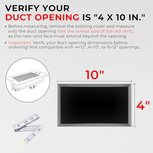 image for KHEOED Built-in Register Booster Fan with Cover for Air Heat Vent with