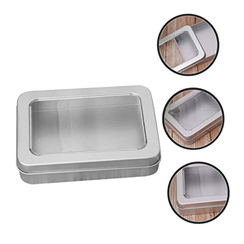 Boîte de rangement métal argenté avec couvercle à charnière pour petits objets et pilulier nomade - 6