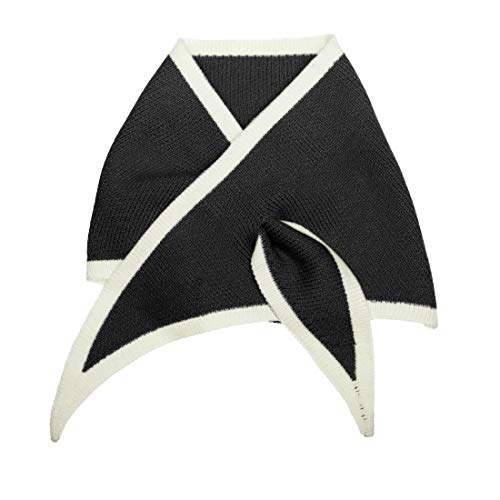 Allegra K Contrast Color Triangle Neck Scarves Knit Scarf Neckerchief Winter Shawl for Women