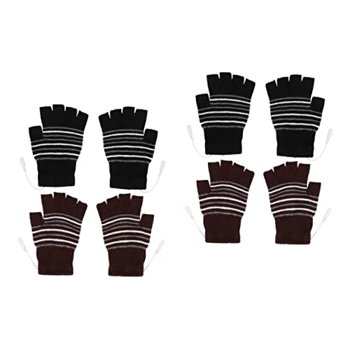 Chauffants USB tricot pour hiver de mitaines thermiques TOYANDONA cadeau ski