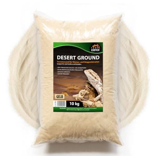 Terrariensand Desert Ground - in 5, 10 oder 25 Kg - Wüstensand für EIN natürliches Wüstenumfeld im Terrarium - natürlicher Bodengrund (10 Kg)