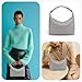 Luxurious Suede Slouch Hobo Bag for Women Woven Leather Shoulder Bags Top-Handle Purses (Agate Grey)